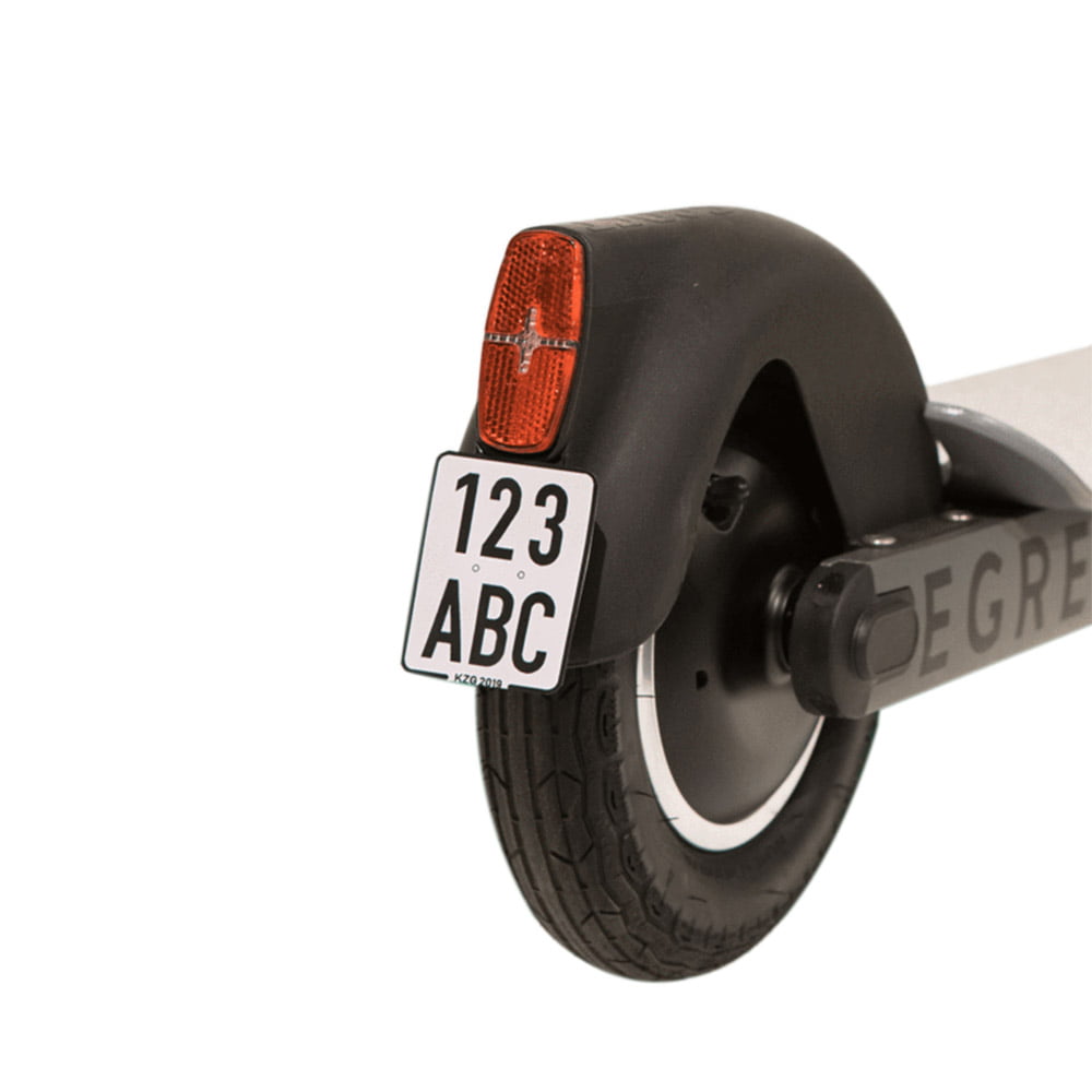 Elektroroller Escooter Kennzeichenhalterung schwarz seitlich - Fatwheel  E-Scooter